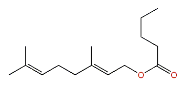 (E)-3,7-Dimethyl-2,6-octadienyl pentanoate